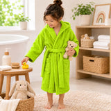 BYFT Daffodil Kids Hooded Bathrobe Luxury Cotton Soft, Absorbent, Quick-Dry
