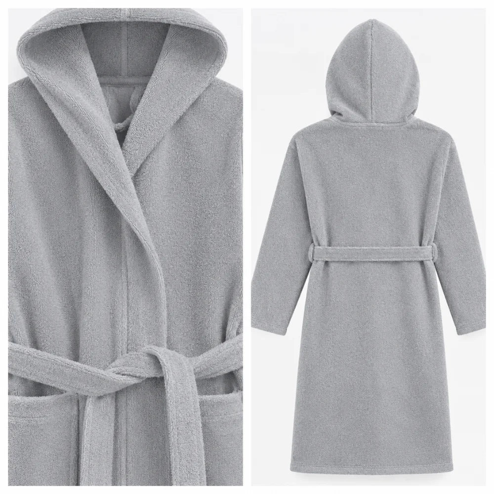 BYFT Daffodil Kids Hooded Bathrobe Luxury Cotton Soft, Absorbent, Quick-Dry