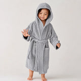BYFT Daffodil Kids Hooded Bathrobe Luxury Cotton Soft, Absorbent, Quick-Dry