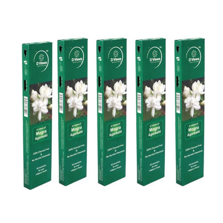 BYFT021280 D Viswa POOJA ESSENTIALS MOGRA AGARBATTI 9 INCH 12 PC Set of 5 A.webp