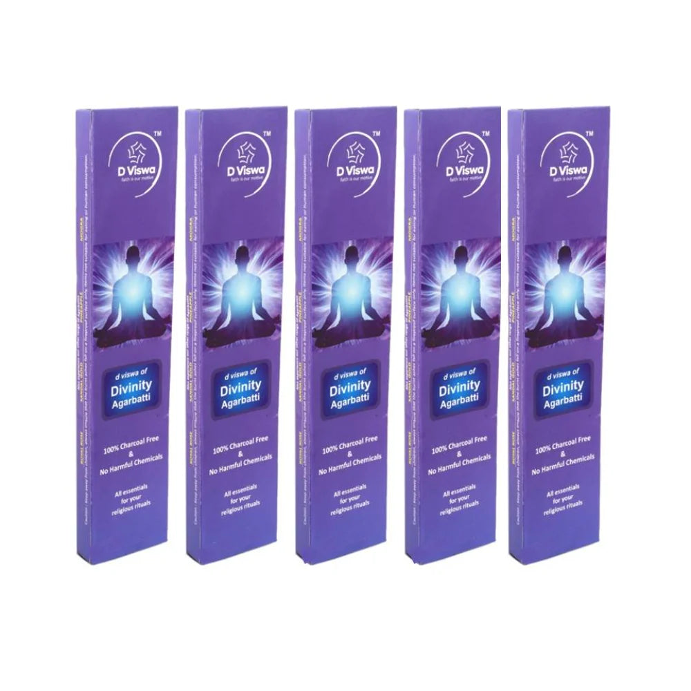 BYFT021281 D Viswa POOJA ESSENTIALS DIVINITY AGARBATTI 9 INCH 12 PC Set of 5 A.webp