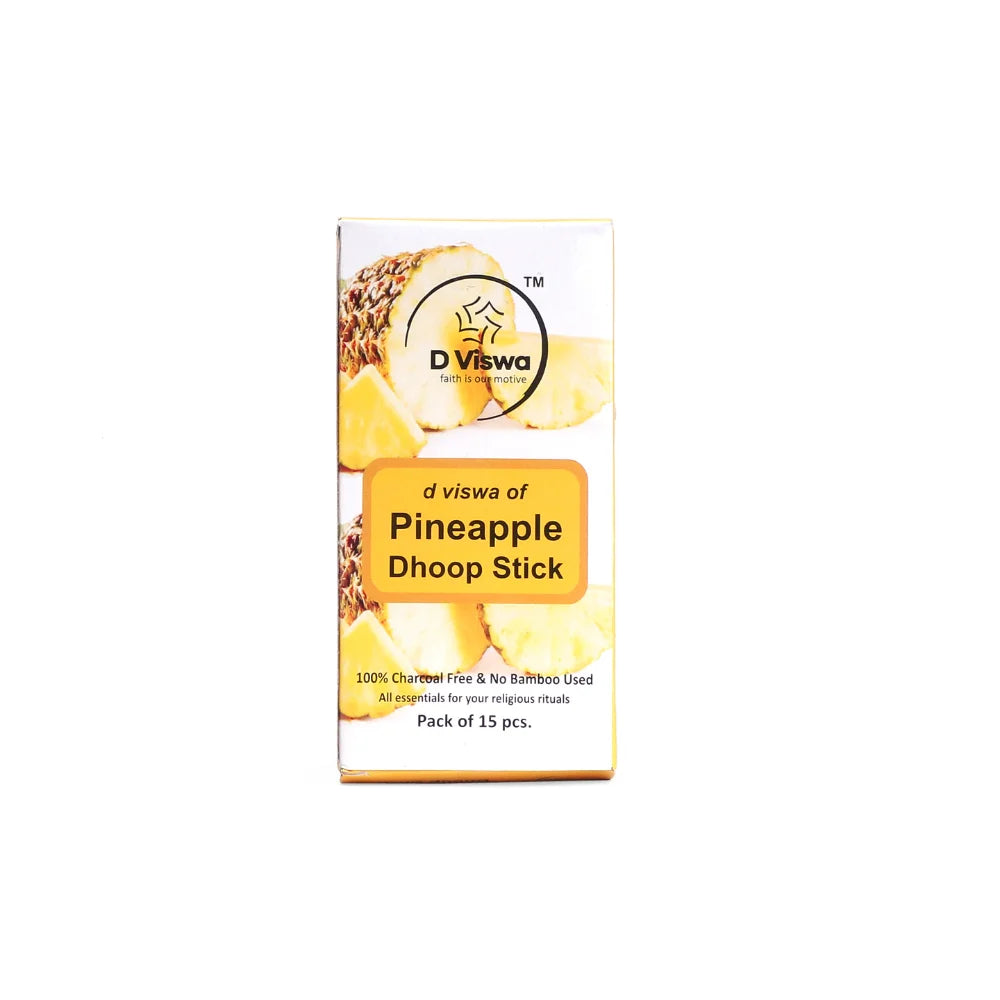 BYFT021285 D Viswa POOJA ESSENTIALS PINEAPPLE DHOOP BATTI 3.5 INCH 15 PC Set of 5 A.webp
