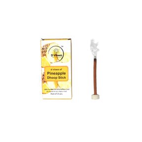BYFT021285 D Viswa POOJA ESSENTIALS PINEAPPLE DHOOP BATTI 3.5 INCH 15 PC Set of 5