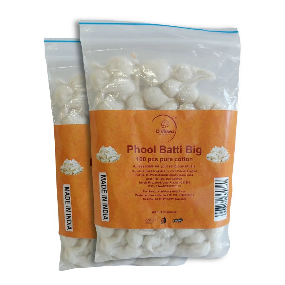 BYFT021287 D Viswa POOJA ESSENTIALS PHOOL BATTI BIG 100 PC Set of 2.webp