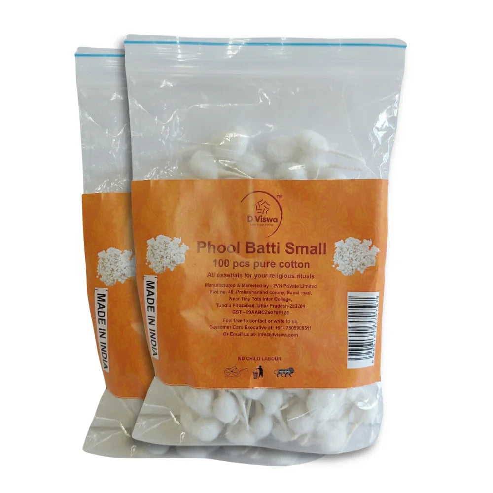 BYFT021288 D Viswa POOJA ESSENTIALS PHOOL BATTI SMALL 100 PC Set of 2.webp