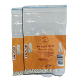 BYFT021289 D Viswa POOJA ESSENTIALS TWISTED BATI 50 PC Set of 2