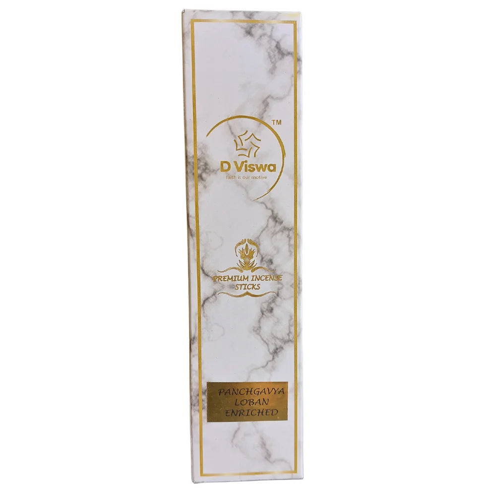 BYFT021292 D Viswa POOJA ESSENTIALS PANCHGAVYA LOBAN ENRICHED PREMIUM AGARBATTI 30 PIECES Set of 2 A.webp