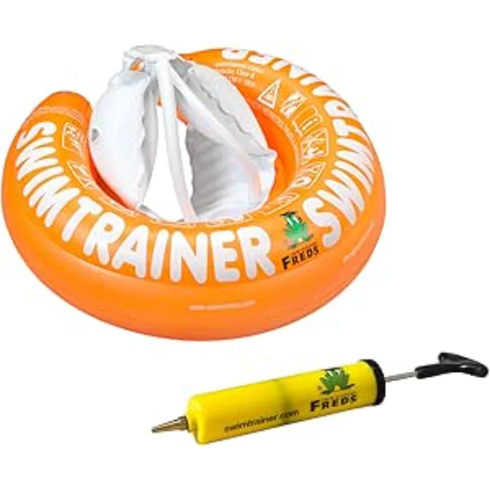 BYFT021311 Freds Swim Academy Orange Swim Tube Yellow Hand Pump Set of 02.webp