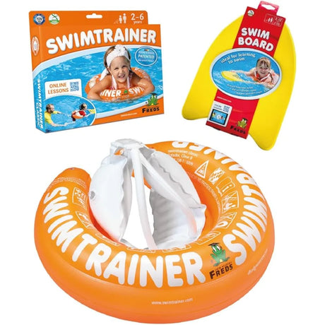 BYFT021318 Freds Swim Academy Orange Swim Tube Yellow Swimboard Set of 02.webp