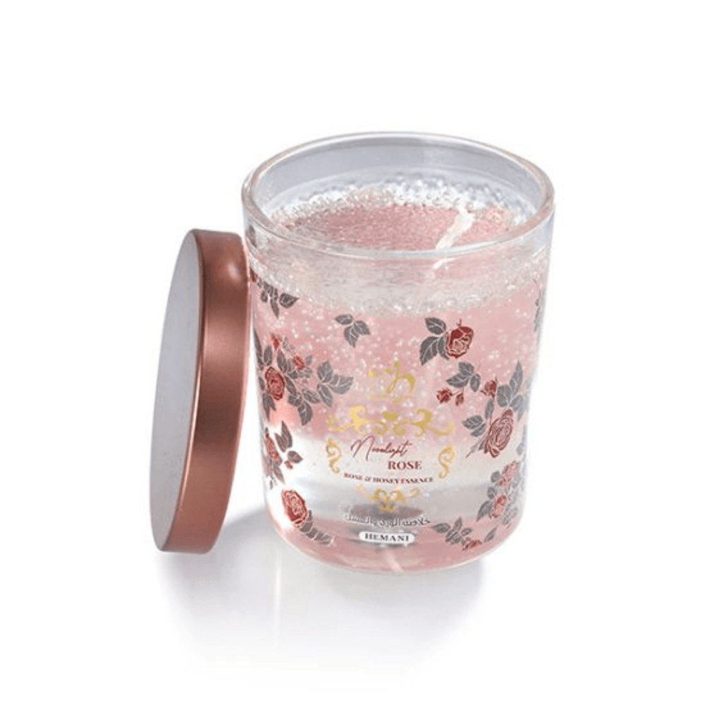 Hemani Gel Candle Moonlight Rose 150Gm