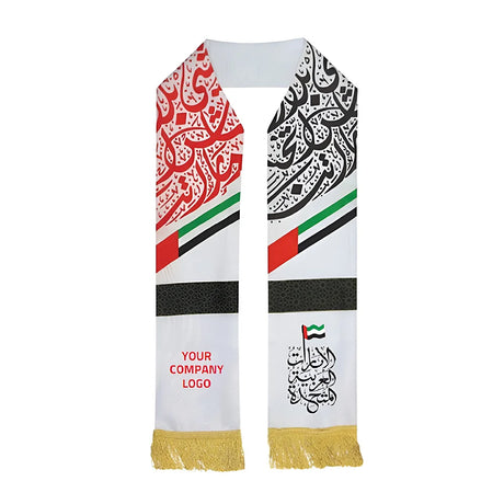 BYFT022694 BYFT UAE Flag Polyster Scarf 15 x 145 Cm SC 06 Set of 01.webp
