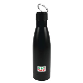 BYFT022716 BYFT Black Double wall Vacuum SS Bottle Made from Recycled Material 70 x 260 mm 500 ml Set of 01
