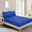 BYFT023563 Home Tex Design King Fitted Sheet 180 x 200 Cm 2 Pillow Cover 50 x 80 Cm All Around Elastic Blue Outermer 100 Cotton Set of 3.webp