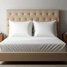 BYFT023579 Home Tex Design King Flat Sheet 240 x 260 Cm 2 Pillow Cover 50 x 75 Cm White 100 Cotton Set of 3