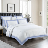 BYFT023581 Home Tex Design Flat Sheet 230 x 260 Cm 1 Fitted Sheet 160 x 200 Cm Pillow Cover 50 x 80 Cm 250 Tc Blue Satin Waves 100 Cotton Set of 4.webp