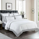 BYFT023590 Home Tex Design Flat Sheet 230 x 260 Cm 1 Fitted Sheet 160 x 200 Cm Pillow Cover 50 x 80 Cm 250 Tc Grey Satin Waves 100 Cotton Set of 4