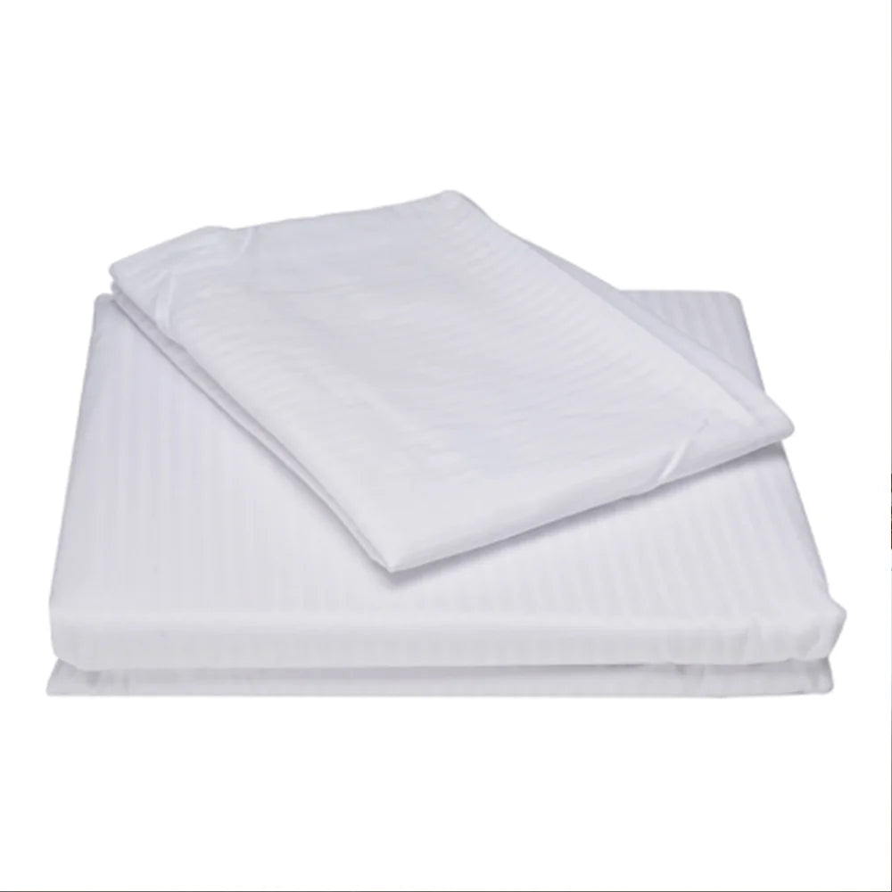 BYFT023594 Home Tex Design King Duvet Cover 240 x 200 Cm 2 Pillow Cover 50 x 75 Cm White Stripes Optical 100 Cotton Set of 3 B.webp