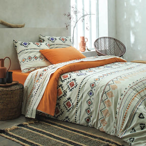 BYFT023605 Home Tex Design King Duvet Cover 240 x 200 Cm 2 Pillow Cover 50 x 80 Cm Cleta 100 Cotton Set of 3
