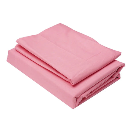 BYFT023609 Home Tex Design Single Flat Sheet 150 x 260 Cm 1 Pillow Cover 50 x 75 Cm Pink 100 Cotton Set of 2 B.webp