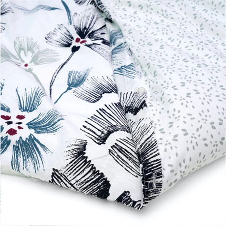 BYFT023611 Home Tex Design King Duvet Cover 240 x 200 Cm 2 Pillow Cover 50 x 80 Cm Printed Amarande 100 Cotton Set of 3 E.webp