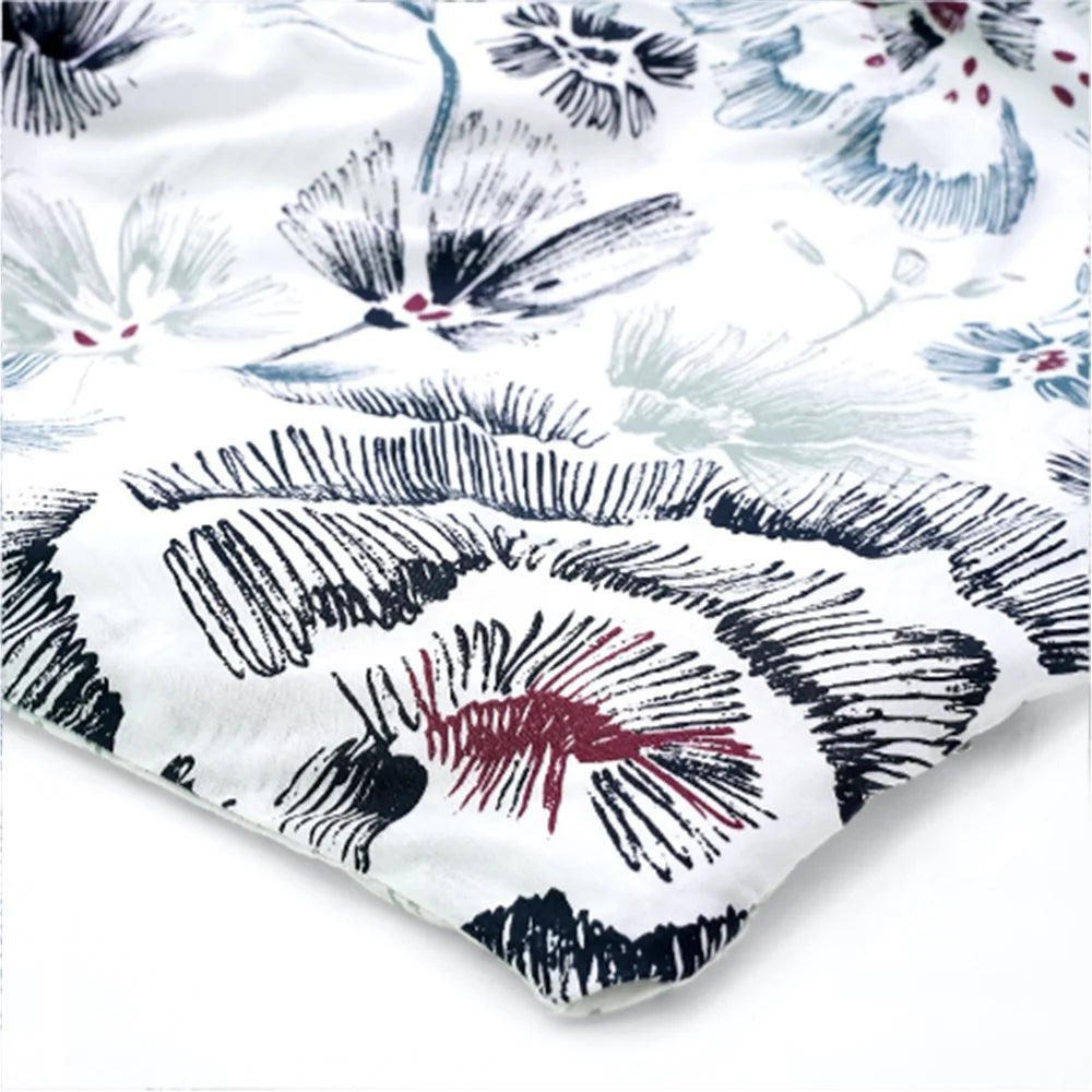 BYFT023611 Home Tex Design King Duvet Cover 240 x 200 Cm 2 Pillow Cover 50 x 80 Cm Printed Amarande 100 Cotton Set of 3 F.webp