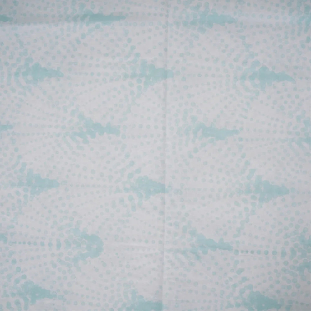BYFT023642 Home Tex Design King Flat Sheet 240 x 260 Cm 2 Pillow Cover 50 x 80 Cm Printed Blue Eventail 100 Cotton Set of 3 A.webp