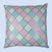 BYFT Orchard Cushion Cover 16 x 16 inch (Diagonal Checks Design - Cream) 40 x 40 cm Luxury Decorative Cushion Cover for Sofa, Bed & Living Room - Set of 02