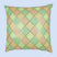 BYFT Orchard Cushion Cover 16 x 16 inch (Diagonal Checks Design - Yellow) 40 x 40 cm Luxury Decorative Cushion Cover for Sofa, Bed & Living Room - Set of 02