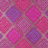 BYFT Orchard Cushion Cover 18 x 18 inch (Diagonal Checks Design - Fuchsia Pink) 45 x 45 cm Luxury Decorative Cushion Cover for Sofa, Bed & Living Room - Set of 02