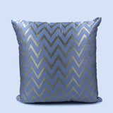 BYFT Orchard Cushion Cover 16 x 16 inch (Zig Zag Design - Grey) 40 x 40 cm Luxury Decorative Cushion Cover for Sofa, Bed & Living Room - Set of 02