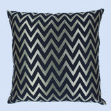 BYFT Orchard Cushion Cover 18 x 18 inch (Zig Zag Design - Black) 45 x 45 cm Luxury Decorative Cushion Cover for Sofa, Bed & Living Room - Set of 02