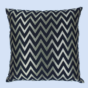 BYFT Orchard Cushion Cover 18 x 18 inch (Zig Zag Design - Black) 45 x 45 cm Luxury Decorative Cushion Cover for Sofa, Bed & Living Room - Set of 02