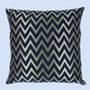 BYFT Orchard Cushion Cover 18 x 18 inch (Zig Zag Design - Black) 45 x 45 cm Luxury Decorative Cushion Cover for Sofa, Bed & Living Room - Set of 02