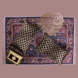 غطاء وسادة BYFT Orchard مقاس 12 × 20 بوصة (تصميم متعرج - أسود) غطاء وسادة مزخرف فاخر للأريكة والسرير وغرفة المعيشة - مجموعة من قطعتين
