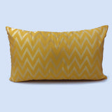 غطاء وسادة BYFT Orchard مقاس 12 × 20 بوصة (تصميم متعرج - أصفر) غطاء وسادة مزخرف فاخر للأريكة والسرير وغرفة المعيشة - مجموعة من قطعتين