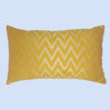 BYFT Orchard Cushion Cover 12 x 20 inch (Zig Zag Design - Yellow) 30 x 50 cm Luxury Decorative Cushion Cover for Sofa, Bed & Living Room - Set of 02