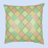 BYFT Orchard Cushion Cover 16 x 16 inch (Diagonal Checks Design - Yellow) 40 x 40 cm Luxury Decorative Cushion Cover for Sofa, Bed & Living Room - Set of 02