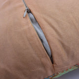 غطاء وسادة BYFT Orchard مقاس 12 × 20 بوصة (تصميم مربعات قطرية - لون خوخي) غطاء وسادة مزخرف فاخر للأريكة والسرير وغرفة المعيشة - مجموعة من قطعتين