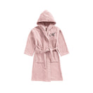 BYFT Daffodil Kids Hooded Bathrobe | Monogrammed Letter 'M' | Soft Cotton Comfort