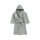 BYFT Daffodil Kids Hooded Bathrobe | Monogrammed Letter 'W' | Soft Cotton Comfort