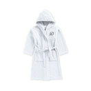 BYFT Daffodil Kids Hooded Bathrobe | Monogrammed Letter 'D' | Soft Cotton Comfort