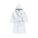 BYFT Daffodil Kids Hooded Bathrobe | Monogrammed Letter 'F' | Soft Cotton Comfort