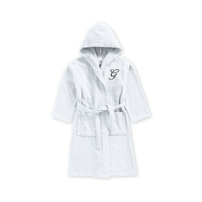 BYFT Daffodil Kids Hooded Bathrobe | Monogrammed Letter 'G' | Soft Cotton Comfort
