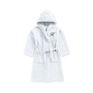 BYFT Daffodil Kids Hooded Bathrobe | Monogrammed Letter 'H' | Soft Cotton Comfort