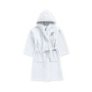 BYFT Daffodil Kids Hooded Bathrobe | Monogrammed Letter 'I' | Soft Cotton Comfort