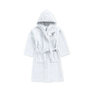BYFT Daffodil Kids Hooded Bathrobe | Monogrammed Letter 'J' | Soft Cotton Comfort