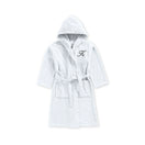 BYFT Daffodil Kids Hooded Bathrobe | Monogrammed Letter 'K' | Soft Cotton Comfort