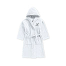 BYFT Daffodil Kids Hooded Bathrobe | Monogrammed Letter 'L' | Soft Cotton Comfort