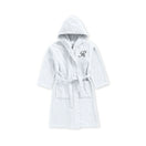 BYFT Daffodil Kids Hooded Bathrobe | Monogrammed Letter 'R' | Soft Cotton Comfort