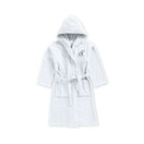 BYFT Daffodil Kids Hooded Bathrobe | Monogrammed Letter 'S' | Soft Cotton Comfort
